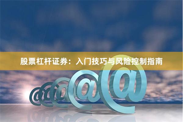 股票杠杆证券:入门技巧与风险控制指南