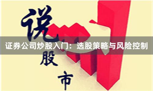 证券公司炒股入门:选股策略与风险控制